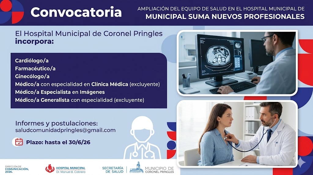 C. Pringles: llamado para cubrir vacantes